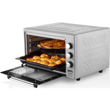 Hepta Collection Akel AF280L Lambalı, Termostatlı, Saatli 32 Litre Midi Fırın (Gri)