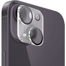 Hepta Collection iPhone 14/14 Plus 9h Safir Cam Kamera Metal Lens Koruyucu (Siyah)