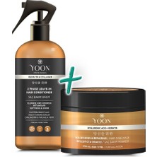 Hepta Collection Yoon 2'li Vegan Saç Spreyi & Saç Bakım Maskesi 250ML, Hyaluronik Asit, Keratin, Kolajen ve B7 Biotin