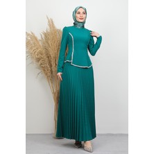 Gül Hanım Etekli Takım Yeşil