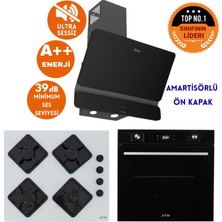 Ferre ve Afm Tech Markalı Vua Sessiz Turbo Dijital 8 Prog Ankastre Set (D080-SA +FM7700 +FM-BD2201)