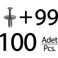 Alpha Auto Part Opel, Bmw, Mini Cooper Için Panjur Klipsi- 100 Adet