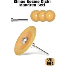 MiraLive Profesyonel Elmas Kesme Diski ve Mandren Seti 4'lü Testere Bıçağı Hobi Dremel Uyumlu
