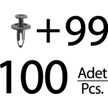 Alpha Auto Part Ford Fiesta, Focus Için Panjur Klipsi- 100 Adet