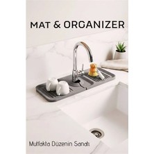 MiraLive Silikon Batarya Matı & Lavabo Organizeri: Premium Musluk Altı Kurutma Matı
