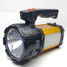 farissu Silver Toss ST-8100L 25W Şarjlı El Feneri | 2500 Lümen | Yan LED Aydınlatmalı | Powerbank