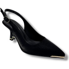 Desire Shoes Desire 550-26 Baskılı Parlak Nubuk Taşlı Ince Topuk Kadın Stiletto 8,5cm