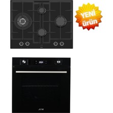 Ferre ve Afm Tech Markalı /celtic Turbolu Dijital 2'li Siyah Ankastre Set (ED075-WFA Wok + FM7700)