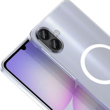 Voyo Samsung Galaxy A07 Uyumlu M-Safe Manyetik Şeffaf Silikon Hafif ve Koruyucu