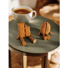 Sb Shopping Lounge Kahve & Çikolata Figür Seti 5 cm – Ofis Masaüstü Dekor 3D Baskı