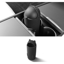 Ramm Tesla Juniper Orta Konsola Takılan Silikon Çöp Kutusu - Siyah