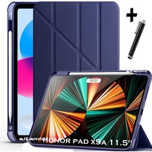 M.TK Moveteck Honor Pad X9A 11.5inç Kılıf Kalem Bölmeli Katlanabilir Standlı Koruyucu Yumuşak Silikon Akıllı Kapak + Dokunmatik Kalem