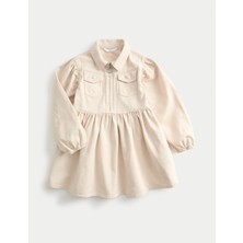 Marks & Spencer Saf Pamuk Denim Elbise (2-8 Yaş)