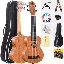 Rennes RD-24 Concert Ukulele (Çanta Capo Askı Metod Pena)