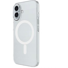 Voyo Apple iPhone 16 Plus Uyumlu M-Safe Manyetik Şeffaf Silikon Hafif ve Koruyucu