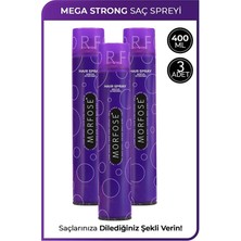 Morfose Mega Strong Sabitleyici Saç Spreyi 400 ml Renksiz Anti Alerjik Ürün Tüm Saçlar İçin