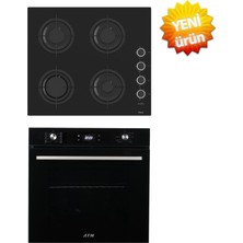 Ferre ve Afm Tech Markalı /falcon Turbolu Dijital 2'li Siyah Ankastre Set (CS205-FA + FM7700)