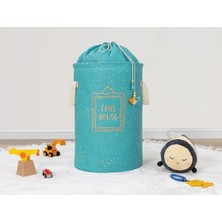 Sb Shopping Baby Kullanımı Kolay Desenli Taşınabilir Torbalı Yuvarlak Sepet(Yeşil) 04270