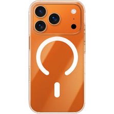 Voyo Apple iPhone 17 Pro Max Uyumlu M-Safe Manyetik Şeffaf Silikon Hafif ve Koruyucu