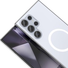 Voyo Samsung Galaxy S22 Ultra Uyumlu M-Safe Manyetik Şeffaf Silikon Hafif ve Koruyucu