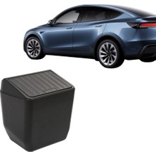Ramm Tesla Juniper Arka Koltuk Ortasına Takılan Basmalı Kapaklı Çöp Kutusu ve Saklama Alanı Siyah