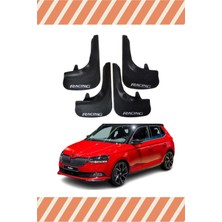 the mr east Skoda Fabia Racing Yazılı 4'lü Tozluk Çamurluk Paçalık