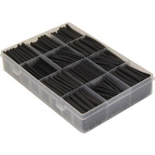 Hatfon Elektronik Makaron Seti Siyah 625 Parça Plastik Çantada