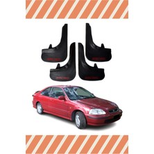 the mr east Honda Civic 1995-2001 Racing Yazılı 4'lü Tozluk Çamurluk Paçalık