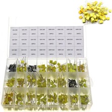 Hatfon 460 Adet Nf/mf Polyester Kondansatör Seti Kutu Tip 24 Farklı Değerde Şeffaf Çantada