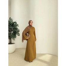 Moda Aksa Saten Ayarlanabilir Bel Elbise