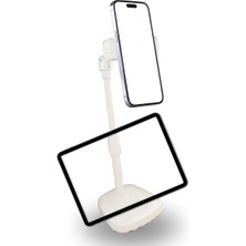 Sb Shopping Masa Üstü Tablet ve Telefon Tutucu Plastik Aparat Beyaz Telefon Standı