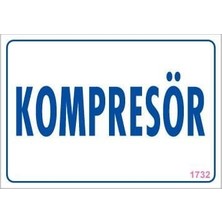 Sb Shopping Kompresör Uyarı Levhası 17,5X25 KOD:1732