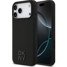 DKNY Apple iPhone 17 Pro Max Uyumlu Kılıf Orjinal Lisanslı M-safe Şarj Özellikli Metal Logolu Silikon Kapak
