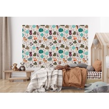 the mr east Doğa Hayvanları Temalı Öğretici Çocuk Odası Duvar KAĞIDI-5716