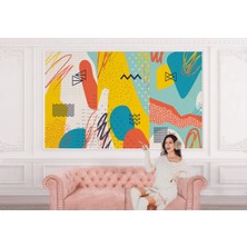 the mr east Modern Soyut Görünümlü Dekoratif Duvar KAĞIDI-3577