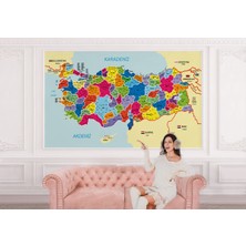 the mr east Türkiye Haritası Il ve Ilçeli Ayrıntılı Eğitici Komşulu Duvar Kağıdı 3005