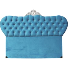 Bengi Ankara Mobilya Başlık Alc Avangartmodel 150CM Baby Face Kumaş Modern Kapitone Mavi Renk El Yapım