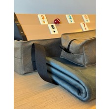 Mady Aksesuar Okey Takım Çantası Kahverengi, Aqua Oyun Masası Örtüsü, Plastik Okey Takımı Seti