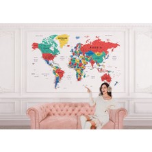 the mr east Detaylı Ingilizce Dünya Haritası Duvar Kağıdı -1591