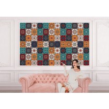 the mr east Geleneksel Fas Figürleri Kare Tasarımı Duvar KAĞIDI-5514