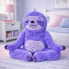 E-Woman Peluş Yogacı Tembel Hayvan 40 cm - Mor (Lisinya)