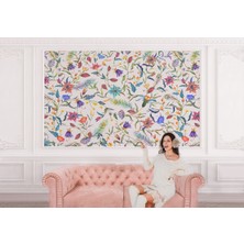 the mr east Renkli Çiçekler Desenli Duvar KAĞIDI-5653