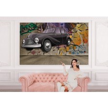 the mr east Duvardan Fırlayan Klasik Araba Dekoratif Duvar KAĞIDI-3631