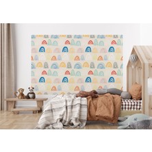 the mr east Renkli Gökküşağı Desenli Çocuk Odası Duvar KAĞIDI-5775