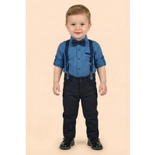 Mnk Baby & Kids Erkek Bebek Askı Papyon Gömlek Pantolon Takım M00785