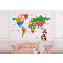 the mr east Dünya Haritası Duvar Kağıdı Ülke ve Başkentli Ingilizce Dünya HARITASI-1572