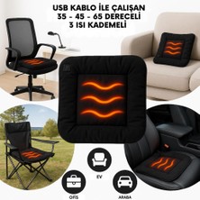Coofbe 3 Kademeli 35°-45°-65° Isıtmalı Koltuk Minderi Ofis Koltuk Araç Koltuk Isıtıcı Minderi 42×42CM