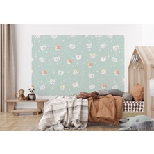 the mr east Sevimli Kediler Desenli Duvar KAĞIDI-5721