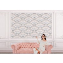 the mr east Pastel Renk Desenli Soft Duvar KAĞIDI-5521