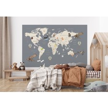 the mr east Çocuk Odası Için Dekoratif Dünya Haritası Duvar KAĞIDI-3698